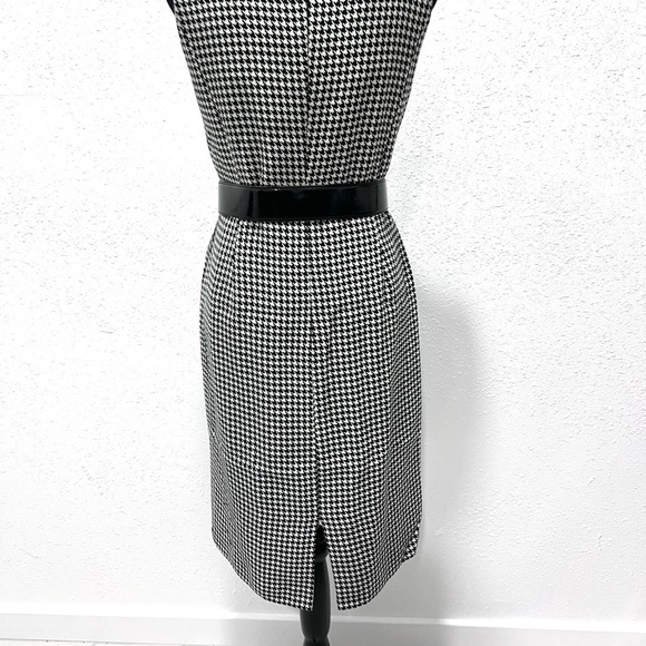 Classic Black and White Houndstooth Dress 4 - Picture 4 of 8